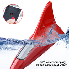 Load image into Gallery viewer, Car Solar Energy Shark Fin Antenna LED Warning Tail Lights 8 LED Auto Roof Decorative Anti-Tailing Flash Strobe Light
