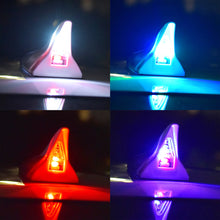Load image into Gallery viewer, Car Solar Energy Shark Fin Antenna LED Warning Tail Lights 8 LED Auto Roof Decorative Anti-Tailing Flash Strobe Light
