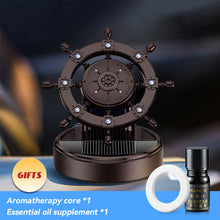 Load image into Gallery viewer, Creative Car Central Control Air Freshener Mini Solar Rotate Rudder Decoration Car Perfume Air Freshener Fragrance Ornament
