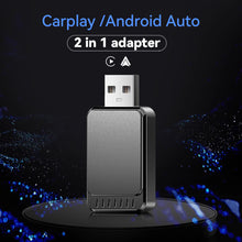 Load image into Gallery viewer, Universal 2 in 1 Wireless CarPlay Adapter Wireless Android Auto Adapter for Audi Mercedes Mazda Subaru Citroen Kia
