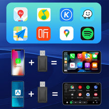Load image into Gallery viewer, Car Android Auto Wireless Carplay Wired To Wireless Adapter Smart Dongle Carplay Ai Box Adapter For lPhone Plug And Play

