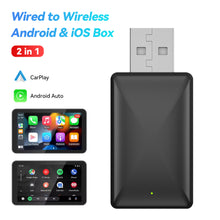 Load image into Gallery viewer, Car Android Auto Wireless Carplay Wired To Wireless Adapter Smart Dongle Carplay Ai Box Adapter For lPhone Plug And Play
