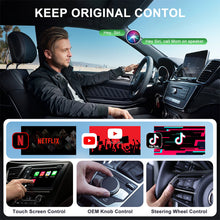 Load image into Gallery viewer, Upgrade Car Adapter Apple CarPlay Wired To Wireless Adapter Mini Box Plug And Play Dongle with Video Function For lPhone Benz Audi Mazda Kia Toyota VW Nissan Subaru
