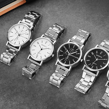 Load image into Gallery viewer, Simple Gold Luxury Men Retro Versatile Quartz Cute Women's Watch Casual Round Dial Quartz Fashion Steel Strip Men Wristwatches

