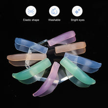Load image into Gallery viewer, 4 Pairs Jelly Color Self Adhesive Keratin Eyelash Perm Silicone Pad Eyelash Perming Pad Reusable False Eye Lash Curler Lift Shield Pad
