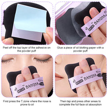 Load image into Gallery viewer, 100 Sheets Oil Clear Blotting Paper With Powder Puff Oil Control And Makeup Setting Oil Absorbing Wipes Cosmetic Tool
