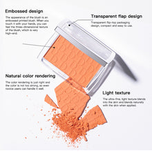 Load image into Gallery viewer, 3D Relief Blush Palette Embossed Powder Blush Peach Pink Coral Tint Makeup Brown Cheek Contour Rouge Face Brightens Cosmetics
