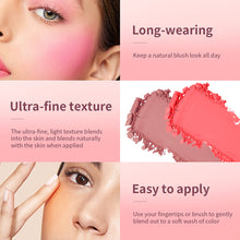 Load image into Gallery viewer, 3D Relief Blush Palette Embossed Powder Blush Peach Pink Coral Tint Makeup Brown Cheek Contour Rouge Face Brightens Cosmetics

