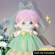 Load image into Gallery viewer, 20CM Cotton Doll Rompers Cartoon Plush Doll Replacement Outfit Lolita Dress Playing House Accessories Mini Clothes
