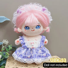 Load image into Gallery viewer, 20CM Cotton Doll Rompers Cartoon Plush Doll Replacement Outfit Lolita Dress Playing House Accessories Mini Clothes
