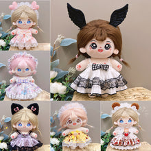 Load image into Gallery viewer, 20CM Cotton Doll Rompers Cartoon Plush Doll Replacement Outfit Lolita Dress Playing House Accessories Mini Clothes
