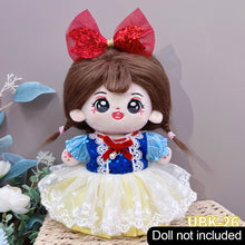 Load image into Gallery viewer, 20CM Cotton Doll Rompers Cartoon Plush Doll Replacement Outfit Lolita Dress Playing House Accessories Mini Clothes
