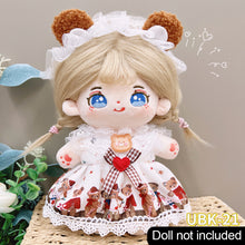 Load image into Gallery viewer, 20CM Cotton Doll Rompers Cartoon Plush Doll Replacement Outfit Lolita Dress Playing House Accessories Mini Clothes
