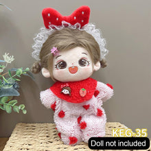 Load image into Gallery viewer, 20CM Cotton Doll Rompers Cartoon Plush Doll Replacement Outfit Cute Dress Playing House Accessories Mini Clothes
