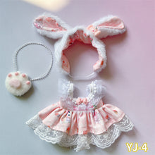 Load image into Gallery viewer, 20CM Cotton Doll Rompers Cartoon Plush Doll Replacement Outfit Lolita Dress Playing House Accessories Mini Clothes
