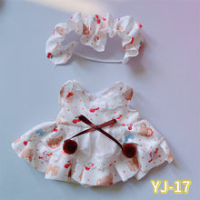 Load image into Gallery viewer, 20CM Cotton Doll Rompers Cartoon Plush Doll Replacement Outfit Lolita Dress Playing House Accessories Mini Clothes
