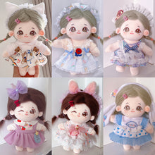 Load image into Gallery viewer, 20CM Cotton Doll Rompers Cartoon Plush Doll Replacement Outfit Lolita Dress Playing House Accessories Mini Clothes
