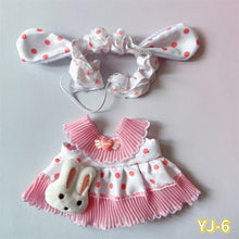 Load image into Gallery viewer, 20CM Cotton Doll Rompers Cartoon Plush Doll Replacement Outfit Lolita Dress Playing House Accessories Mini Clothes
