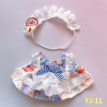Load image into Gallery viewer, 20CM Cotton Doll Rompers Cartoon Plush Doll Replacement Outfit Lolita Dress Playing House Accessories Mini Clothes
