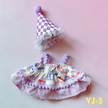 Load image into Gallery viewer, 20CM Cotton Doll Rompers Cartoon Plush Doll Replacement Outfit Lolita Dress Playing House Accessories Mini Clothes
