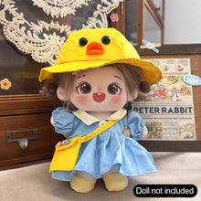 Load image into Gallery viewer, 20CM Cotton Doll Overalls Cartoon Plush Doll Replacement Outfit Playing House Accessories Mini Clothes
