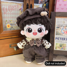 Load image into Gallery viewer, 20CM Cotton Doll Overalls Cartoon Plush Doll Replacement Outfit Playing House Accessories Mini Clothes
