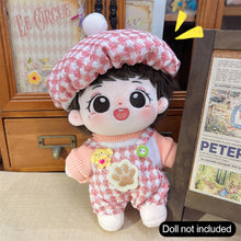 Load image into Gallery viewer, 20CM Cotton Doll Overalls Cartoon Plush Doll Replacement Outfit Playing House Accessories Mini Clothes
