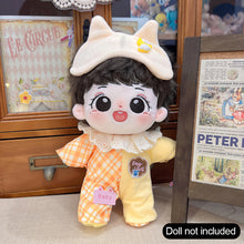 Load image into Gallery viewer, 20CM Cotton Doll Overalls Cartoon Plush Doll Replacement Outfit Playing House Accessories Mini Clothes
