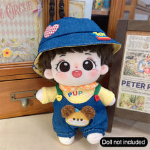 Load image into Gallery viewer, 20CM Cotton Doll Overalls Cartoon Plush Doll Replacement Outfit Playing House Accessories Mini Clothes
