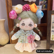Load image into Gallery viewer, 20CM Cotton Doll Overalls Cartoon Plush Doll Replacement Outfit Playing House Accessories Mini Clothes
