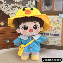 Load image into Gallery viewer, 20CM Cotton Doll Overalls Cartoon Plush Doll Replacement Outfit Playing House Accessories Mini Clothes
