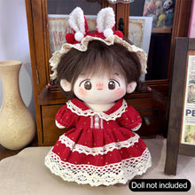 Load image into Gallery viewer, 20CM Cotton Doll Overalls Cartoon Plush Doll Replacement Outfit Playing House Accessories Mini Clothes
