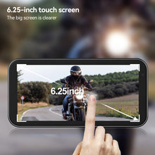 Load image into Gallery viewer, 6.25 inch Wireless Carplay Android Auto Motorcycle GPS Navigation IP67 Waterproof DVR Drive Recorder Moto Monitor WIFI
