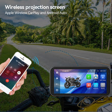 Load image into Gallery viewer, 6.25 inch Wireless Carplay Android Auto Motorcycle GPS Navigation IP67 Waterproof DVR Drive Recorder Moto Monitor WIFI

