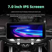 Load image into Gallery viewer, 7.0inch IPS Wireless Motorcycle CarPlay Navigation Android Auto Airplay Motorcycle Wireless Helmet Screen DVR with Dual Bluetooth
