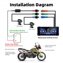 Load image into Gallery viewer, 7.0inch IPS Wireless Motorcycle CarPlay Navigation Android Auto Airplay Motorcycle Wireless Helmet Screen DVR with Dual Bluetooth
