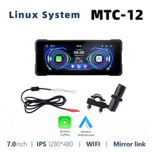 Load image into Gallery viewer, 7.0inch IPS Wireless Motorcycle CarPlay Navigation Android Auto Airplay Motorcycle Wireless Helmet Screen DVR with Dual Bluetooth
