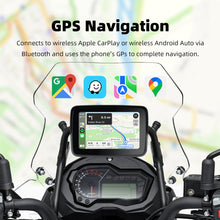 Load image into Gallery viewer, 5inch IPS Screen Portable Motorcycle Navigation Apple CarPlay Android Auto Display Screen Motorcycle Wireless Monitor Bluetooth Waterproof IP67
