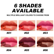 Load image into Gallery viewer, 6 Colors Matte Velvet Peel-off Lip Gloss Waterproof Non-fading Long Lasting Lip Glaze Lip Makeup Cosmetics
