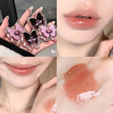 Load image into Gallery viewer, 4 Colors Moisturizing Hydrating Water-light Lip Gloss Long-lasting Non-sticky Butterfly Solid Lip Glaze Lip Makeup Cosmetics

