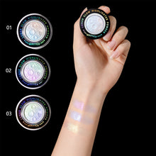 Load image into Gallery viewer, 3 Colors Glitter Glossy Highlighter Powder Face Body Shimmer Powder Natural Stereoscopic Brighten Highlight Makeup Cosmetics
