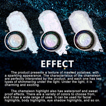 Load image into Gallery viewer, 3 Colors Glitter Glossy Highlighter Powder Face Body Shimmer Powder Natural Stereoscopic Brighten Highlight Makeup Cosmetics
