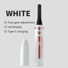 Load image into Gallery viewer, USB Charging Electric Eyelash Curler Four-speed Temperature Control Electric Heating Curling Eyelash Curler Long-lasting Shaping Eyelash Tool
