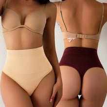 Load image into Gallery viewer, Women Mid-waist Compression Pants Elastic Slim Waist Shaping Triangle Thong Comfortable Breathable Seamless Shapewear
