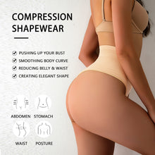 Load image into Gallery viewer, Women Mid-waist Compression Pants Elastic Slim Waist Shaping Triangle Thong Comfortable Breathable Seamless Shapewear
