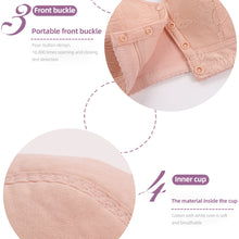 Load image into Gallery viewer, Soft Cotton Cup Front Button Middle-aged And Elderly Underwear Breathable Wide Shoulder Strap Jacquard Underwear Without Underwire
