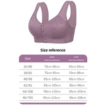 Load image into Gallery viewer, Soft Cotton Cup Front Button Middle-aged And Elderly Underwear Breathable Wide Shoulder Strap Jacquard Underwear Without Underwire
