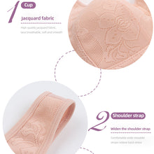Load image into Gallery viewer, Soft Cotton Cup Front Button Middle-aged And Elderly Underwear Breathable Wide Shoulder Strap Jacquard Underwear Without Underwire
