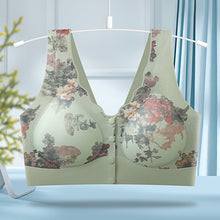 Load image into Gallery viewer, Printed Front Button Middle-aged And Elderly Underwear Lightweight Breathable Anti-sagging Without Underwire Underwear
