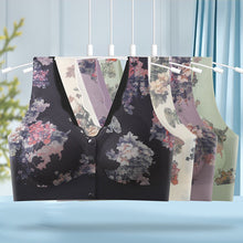 Load image into Gallery viewer, Printed Front Button Middle-aged And Elderly Underwear Lightweight Breathable Anti-sagging Without Underwire Underwear
